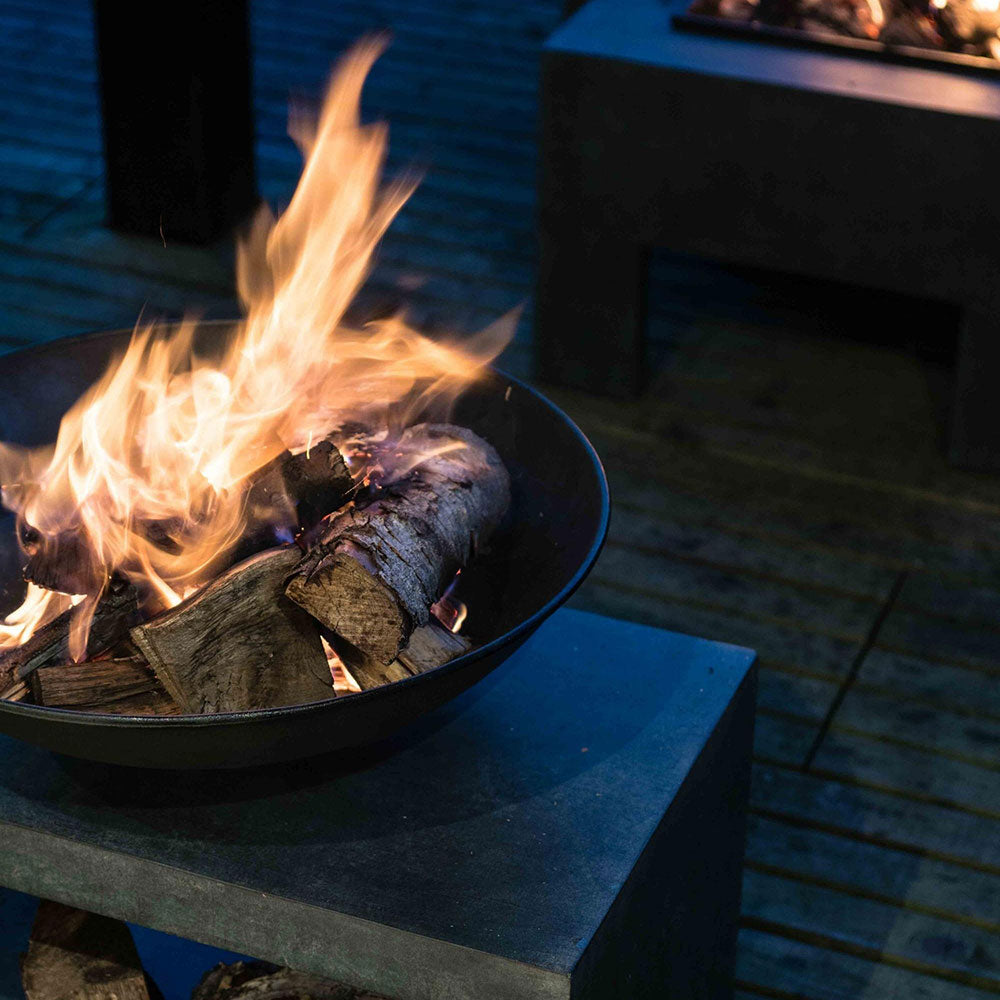 Fire Bowl & Rectangle Console Granite 52cm Height 64cm Width Pots & Planters