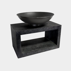 Fire Bowl & Rectangle Console Granite 52cm Height 64cm Width Pots & Planters