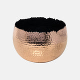 Hammered Bowl Copper Black 19cm Pots & Planters