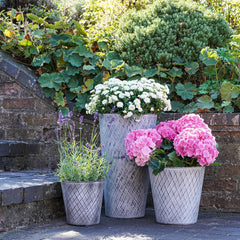 Outdoor Chatsworth Zinc Planter 26cm Height 26cm Width Pots & Planters