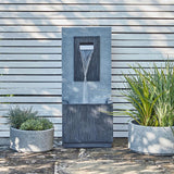 Outdoor Contemporary Water Feature Cement Height 81cm Pots & Planters