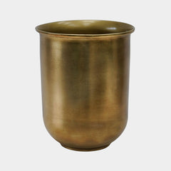Outdoor Hampton Antique Brass Metal Planter 28cm Height 27.5cm Width Pots & Planters