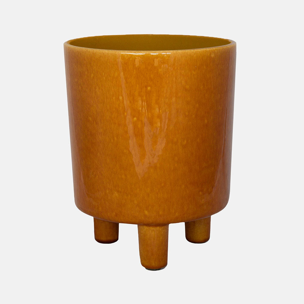 Pisa Mustard Planter 19cm Height 16cm Dia Pots & Planters