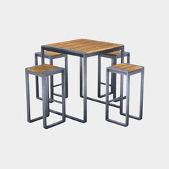 Spitalfields Tall Acacia Wood 5 piece Furniture Set Pots & Planters