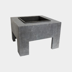 Square Fire Bowl & Square Console Cement 40cm Height 58cm Width Pots & Planters